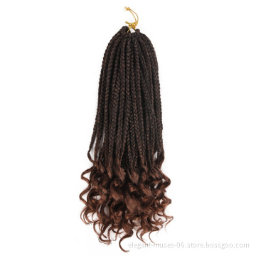 Loop Crochet Bohemian Box Braids Two Tone synthetic Hair Extension Afro Kinky Twist Crochet hair